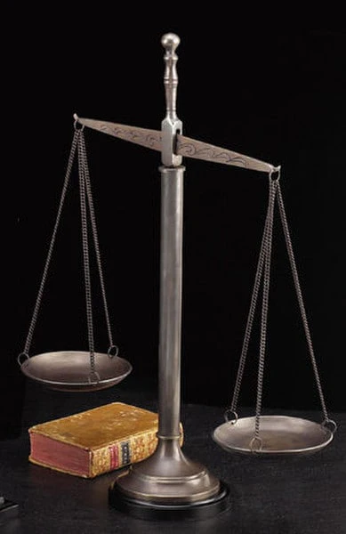 The Justice Scales Metal Sculpture 21.5" High - Image 2