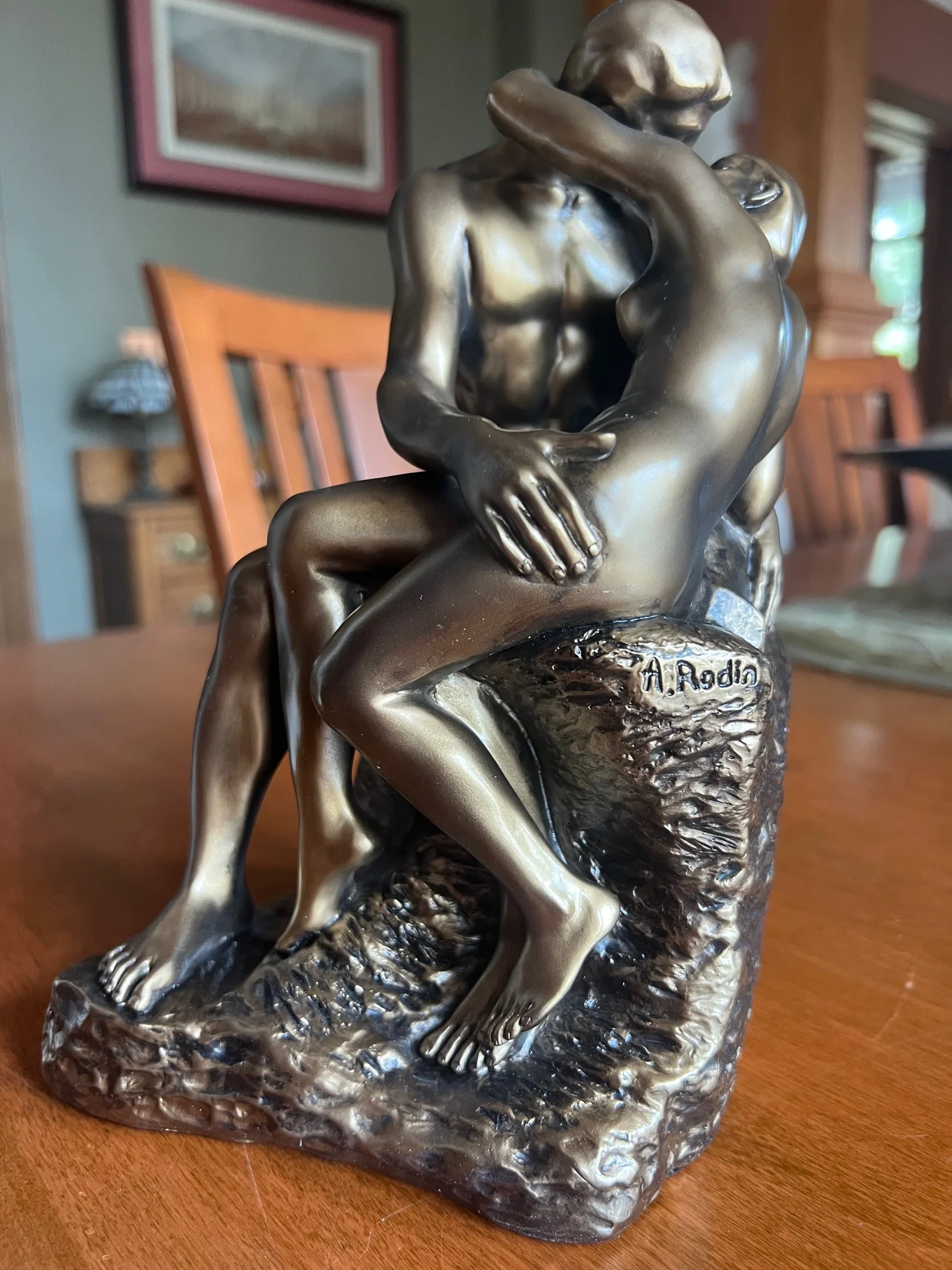 The Kiss by Rodin Sculpture Replica 9" High - Image 4