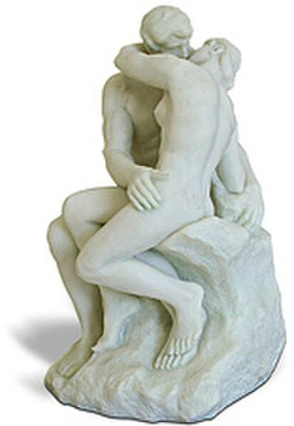 The Kiss By Rodin White Finish 5.5" High
