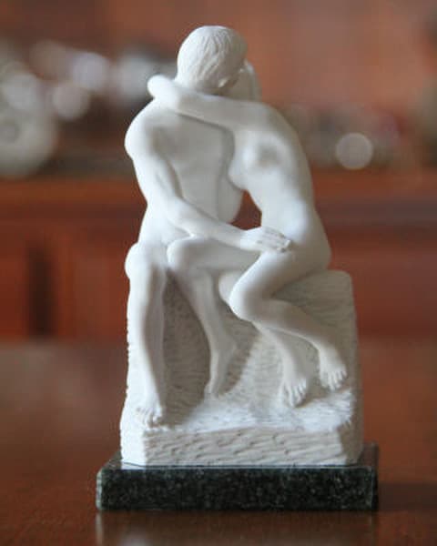 The Kiss Rodin Marble Sculpture 5.5"