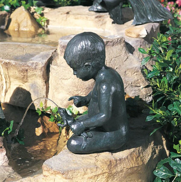 The Squeeze - Boy W/ Frog Water Feature