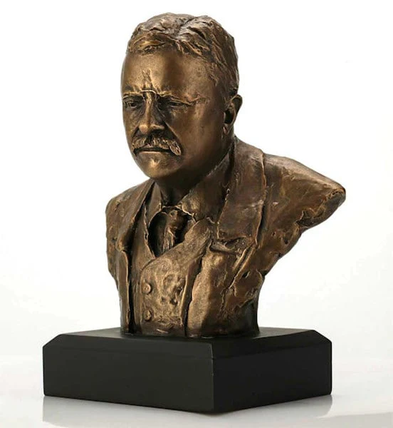 Theodore Roosevelt Bust 6" High Sculpture - Image 3