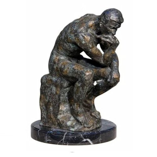 The Thinker by Rodin Bronze 16.5" High - Image 2