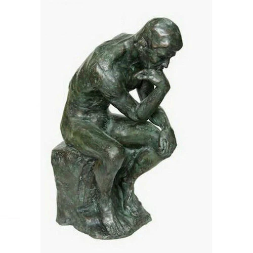 Thinker by Rodin Bronze Statue 24" High - Image 2