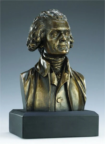 Thomas Jefferson Bust 6" By Houdon Statue