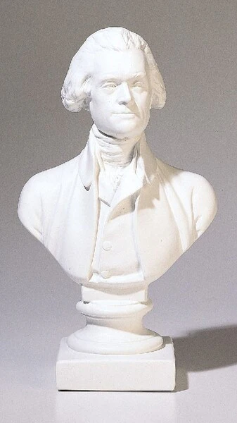 Thomas Jefferson Bust 8" High White - Image 2