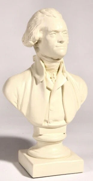 Thomas Jefferson Bust 8" High White - Image 3
