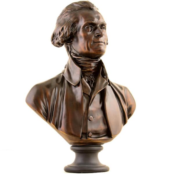 Thomas Jefferson Bust by Houdon Statue 28" H