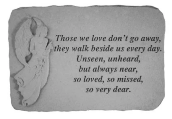 Those we love... stone memorial plaque