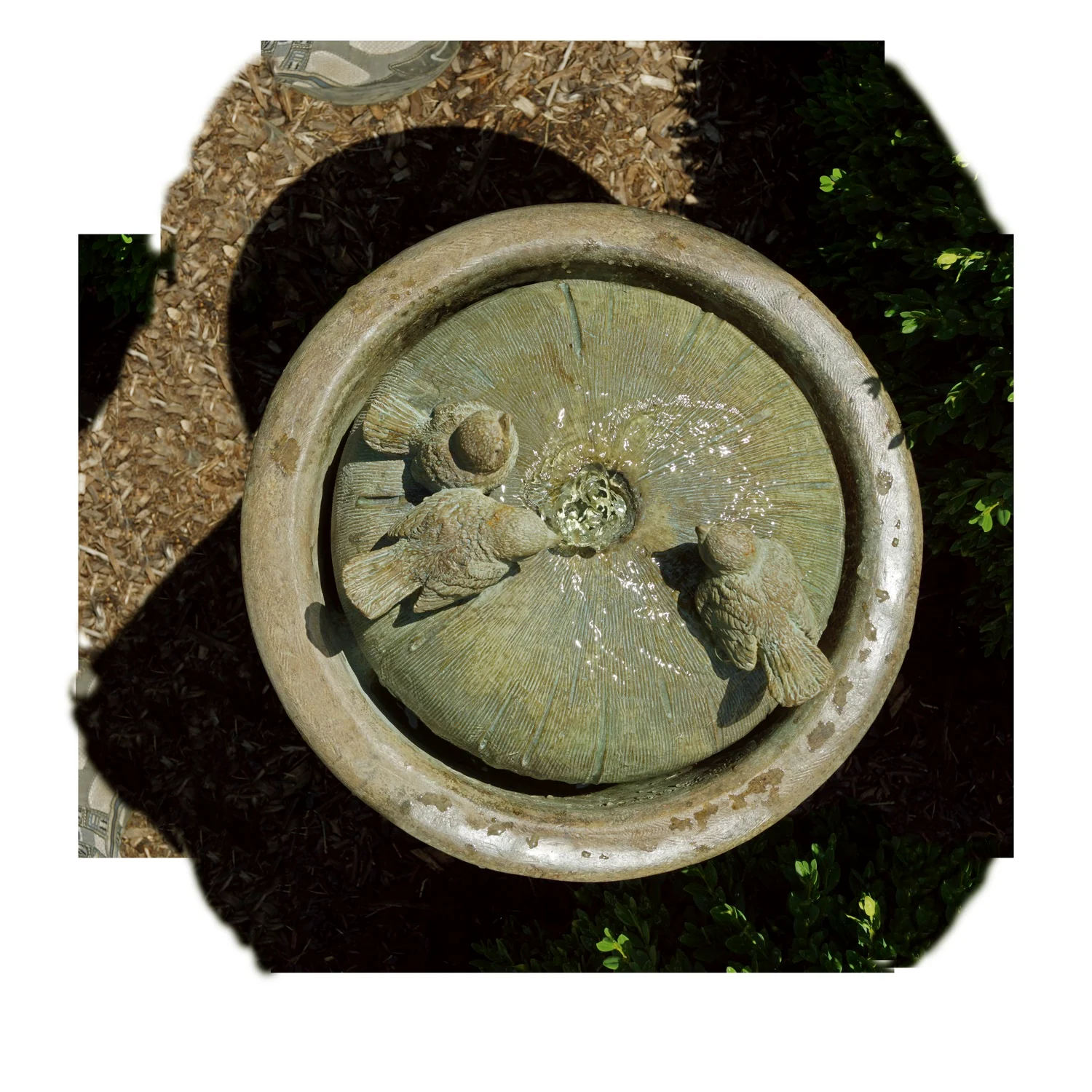 Three Birds Bubbler Garden Fountain with Light - Image 3