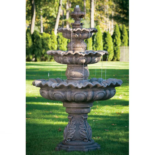 Three Tier Scallop Fountain 86" High - Image 2