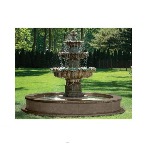 Three Tier Scallop Fountain on 8' Modular Pool - Image 2