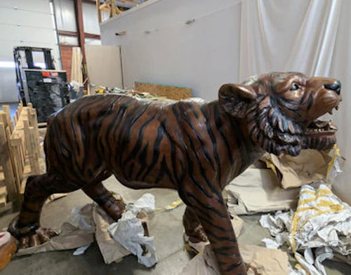 Tiger Bronze Life Size Sculpture 100" Long - Image 8