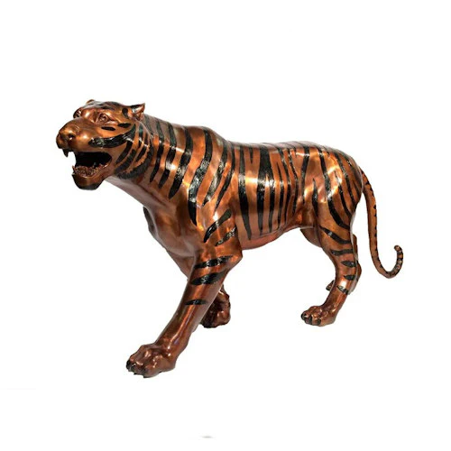Tiger Life Size Bronze Sculpture - Image 2