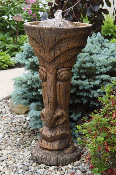 Aloha Tiki Cement Fountain Lighted 31" Tall