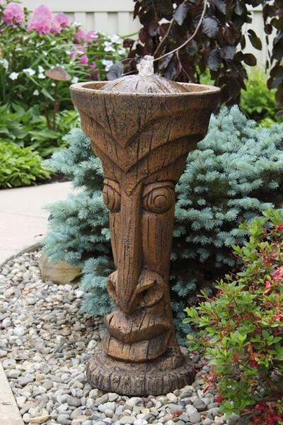 Aloha Tiki Cement Fountain Lighted 31" Tall - Image 2