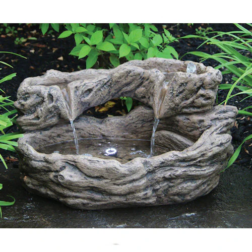 Timber Creek Log Fountain Lighted 14" High - Image 2