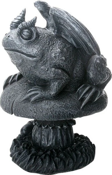 Toad Gargoyle on Mushroom Sculpture - Image 2
