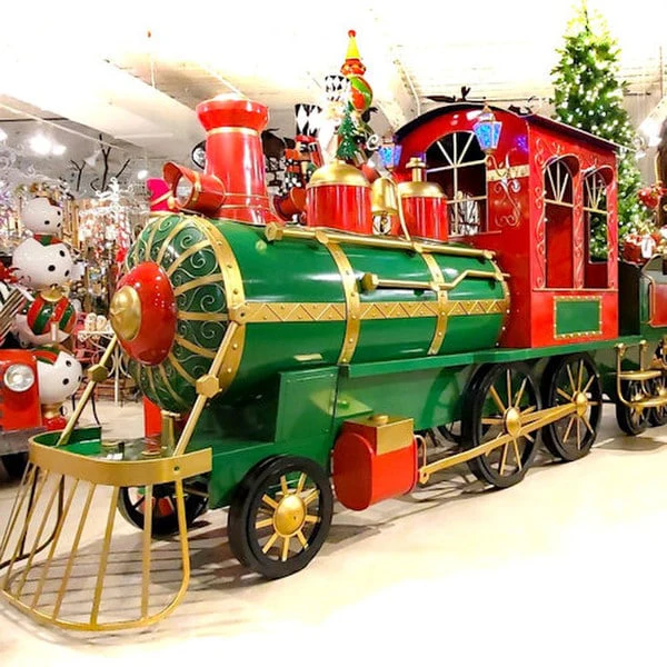 Train with Cart Christmas Display - Image 2