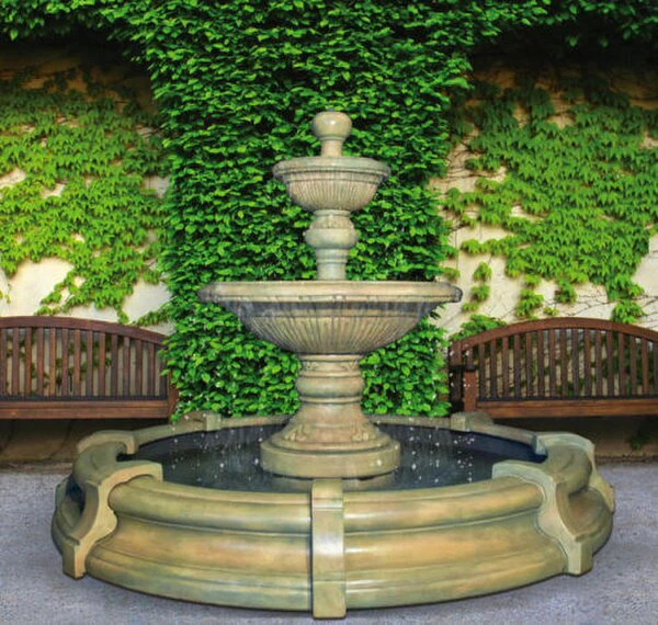 Traviata Two Tier Fountain in Toscana Pool