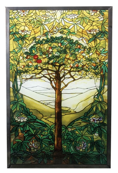 Tree of Life Replica by Louis Comfort Tiffany Wall Hanging A