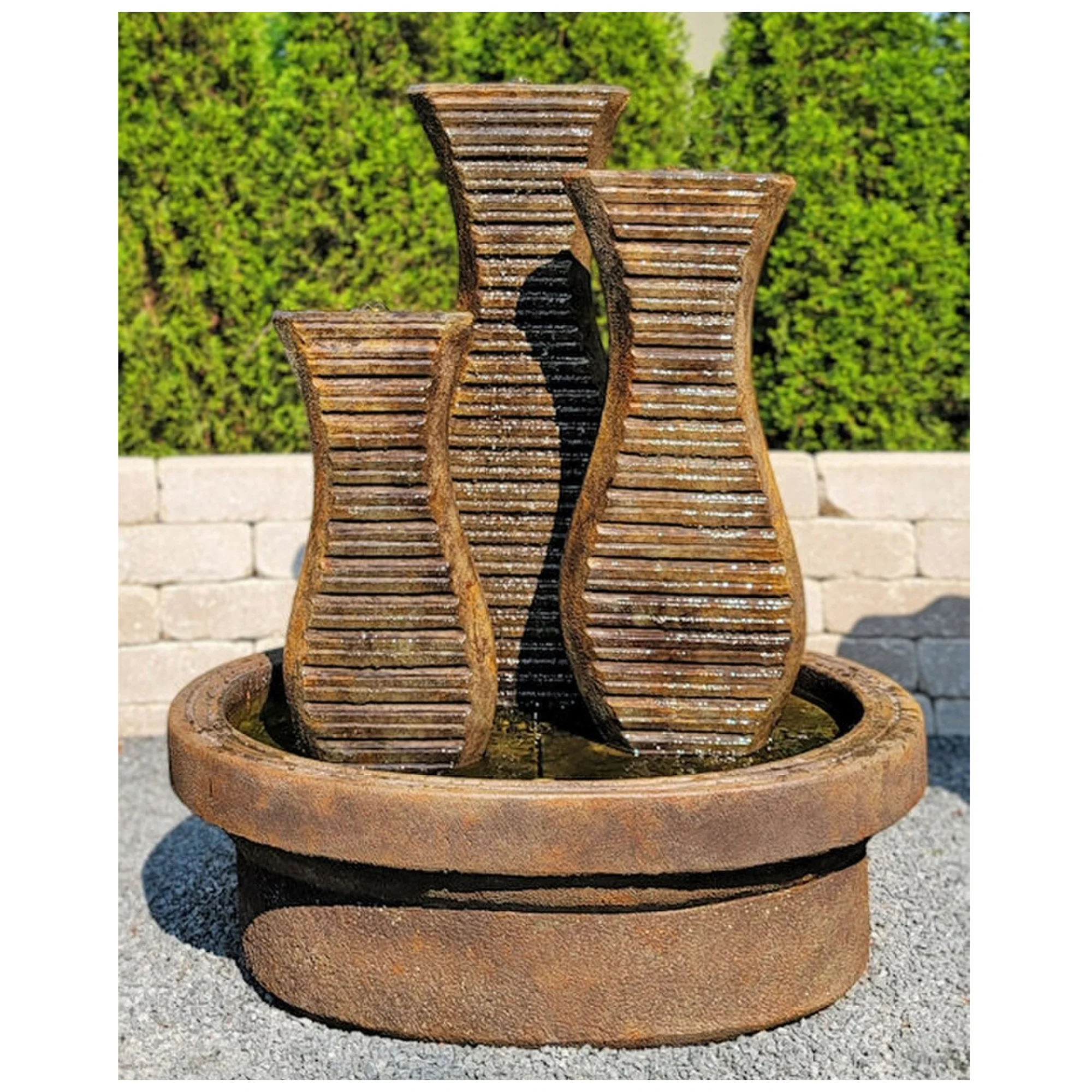 Triple Clef Fountain Garden Sculpture - Image 5