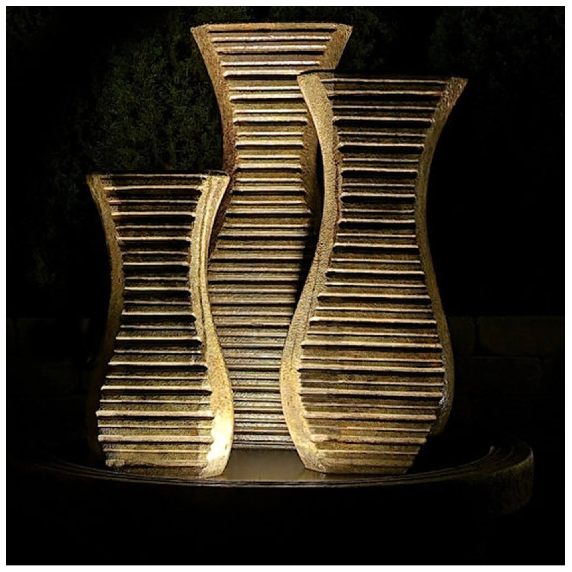 Triple Clef Fountain Garden Sculpture - Image 6