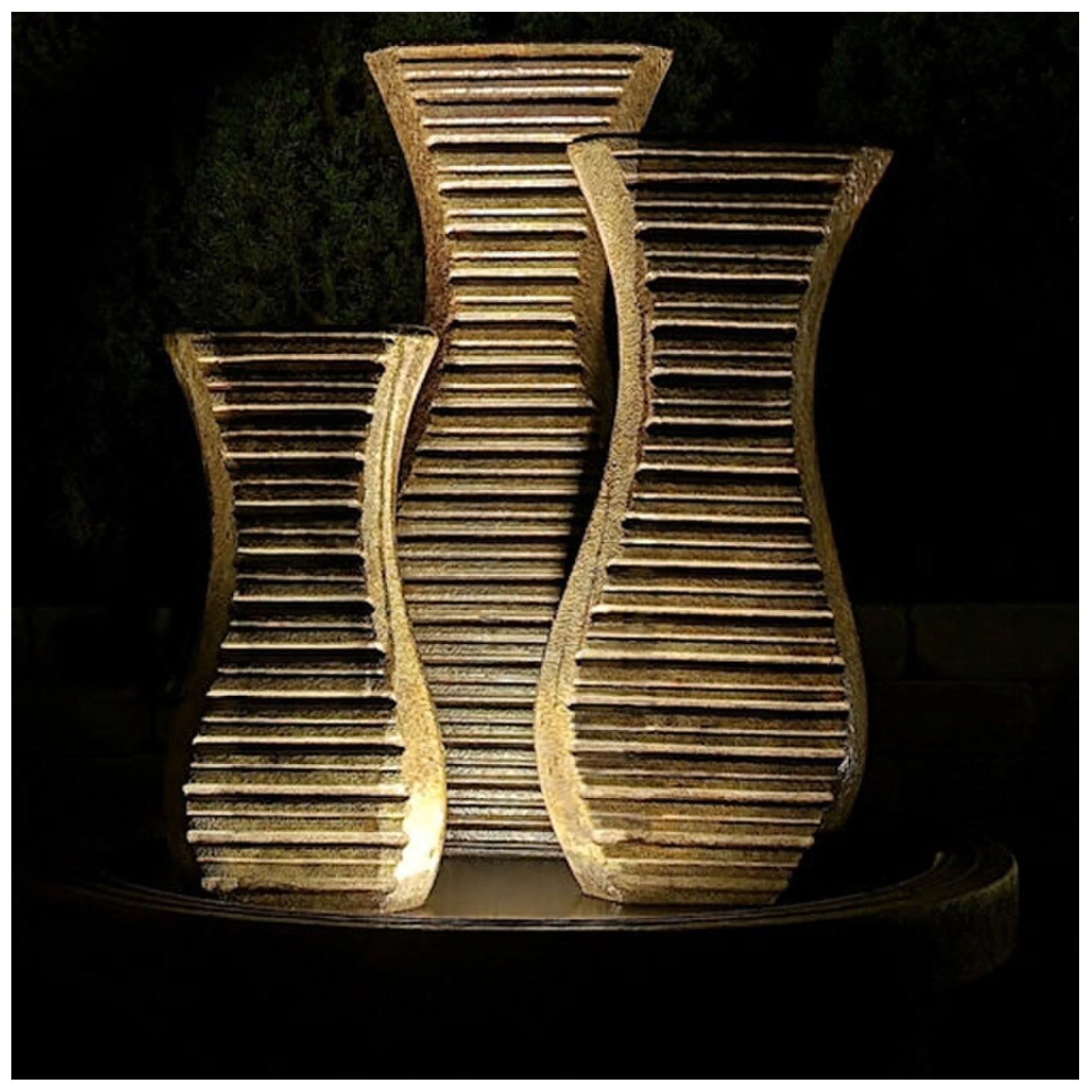 Triple Clef Fountain Garden Sculpture - Image 9