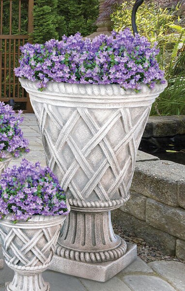 Tudor Weave Pedestal Planter Large 36" H