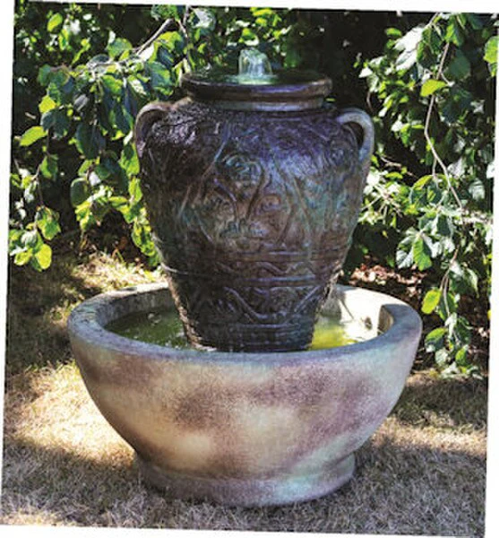 Turkish Urn Garden Fountain Cast Stone