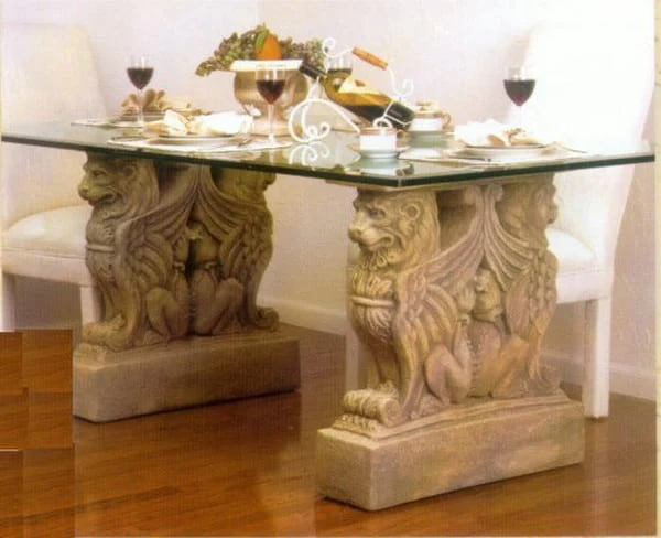 Twin Lion Dining Table Set