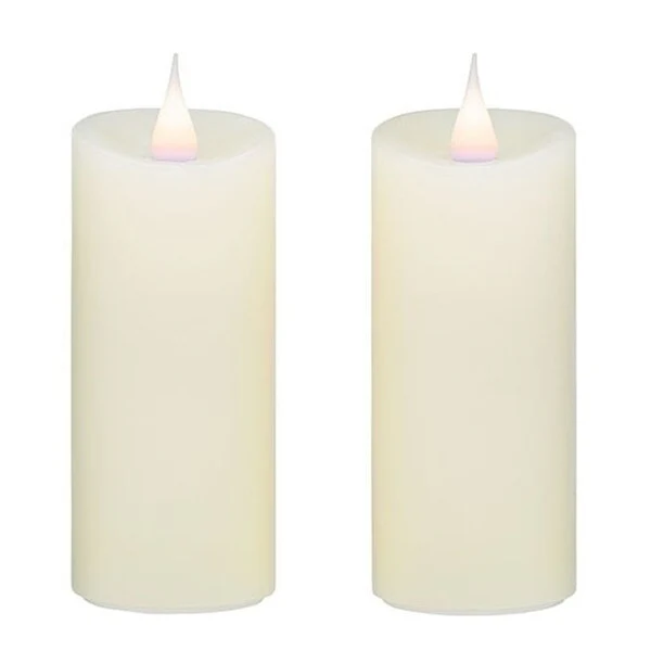 Two Pack of Ivory Votives Candles 2" W x 4.5" D