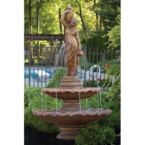 Two Tier Grecian Rebecca Woman Fountain 96" High - Image 3