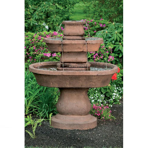 Two Tier Oval Assis Fountain 48.75" H - Image 2