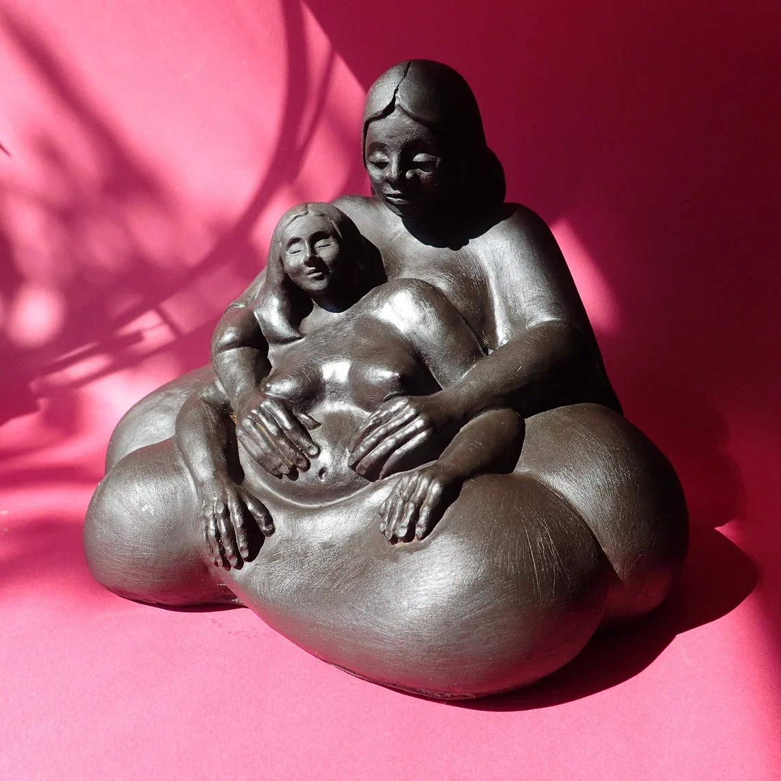 Two Women By Sigrid Herr Sculpture - Image 3
