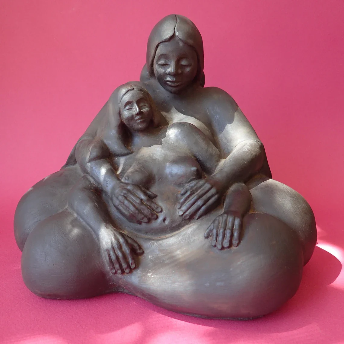 Two Women By Sigrid Herr Sculpture - Image 4