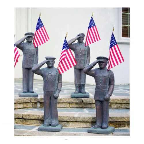 Armed Forces Military Branches Tribute Statue Set of Four 41" High