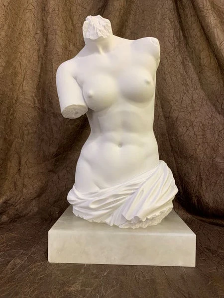 Venus De Milo Torso Sculpture 17" High