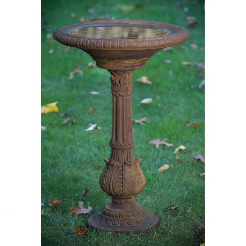 Victorian Fern Leaf Bird Bath 34" High - Image 2