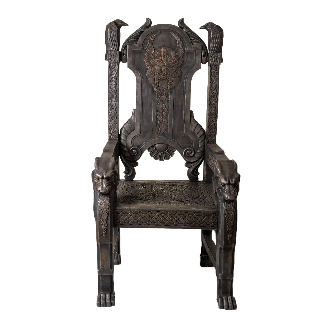 Viking Odin Throne Sculptural Chair Norse