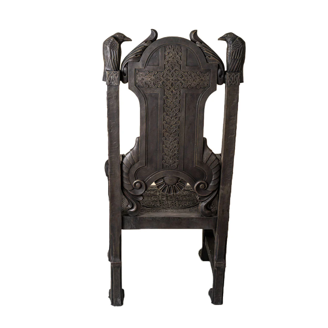 Viking Odin Throne Sculptural Chair Norse - Image 3