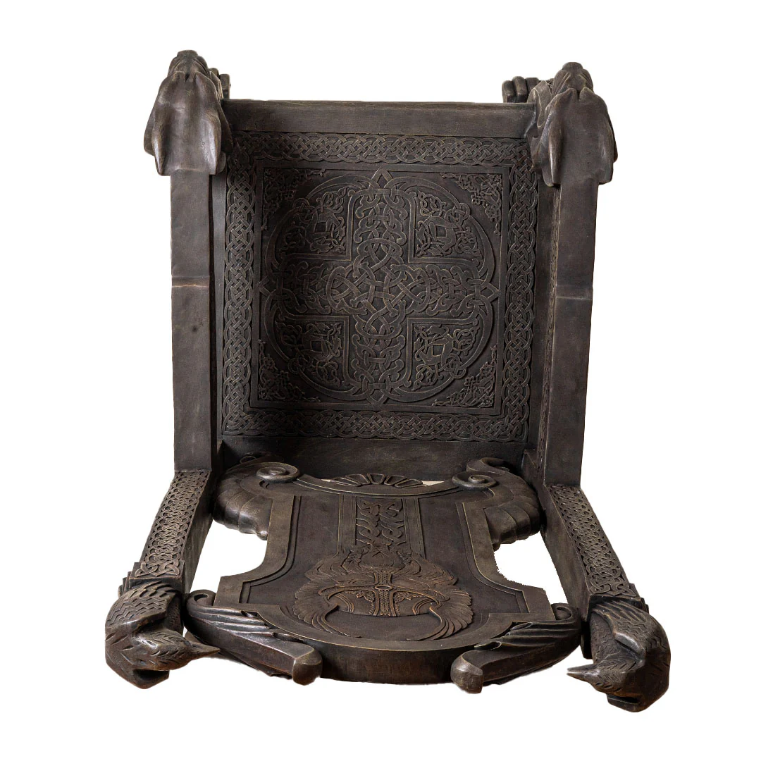 Viking Odin Throne Sculptural Chair Norse - Image 4