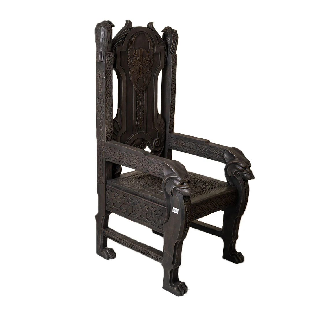 Viking Odin Throne Sculptural Chair Norse - Image 5