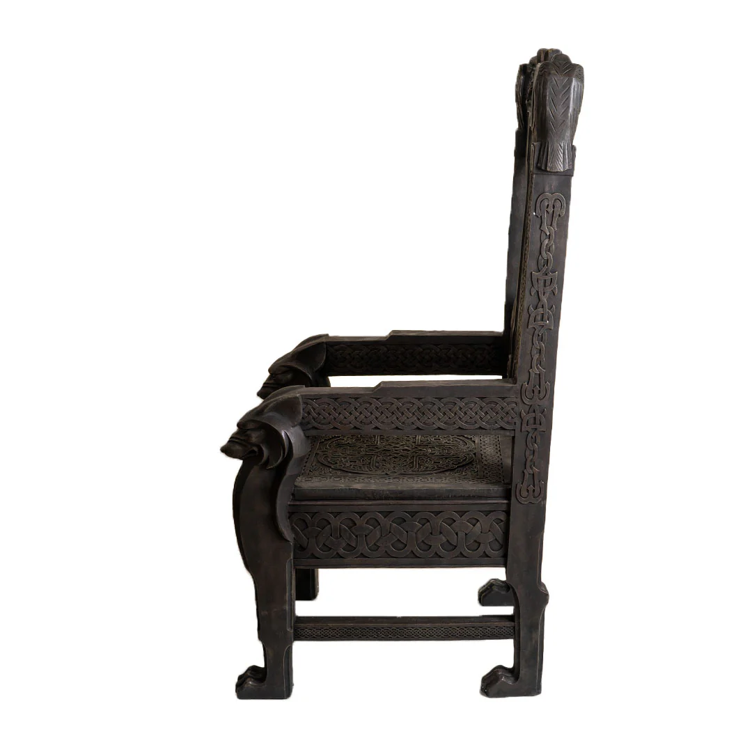 Viking Odin Throne Sculptural Chair Norse - Image 6
