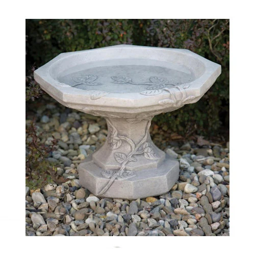 Vine Bird Bath Petit Birdbath Cement 11" H - Image 2