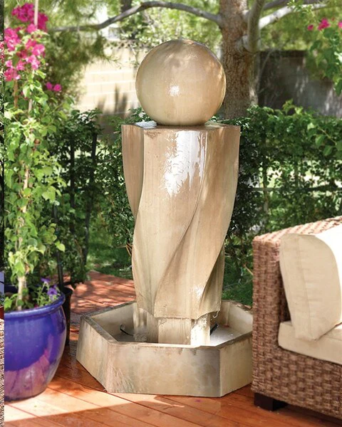 Vortex Fountain With Ball 65" High