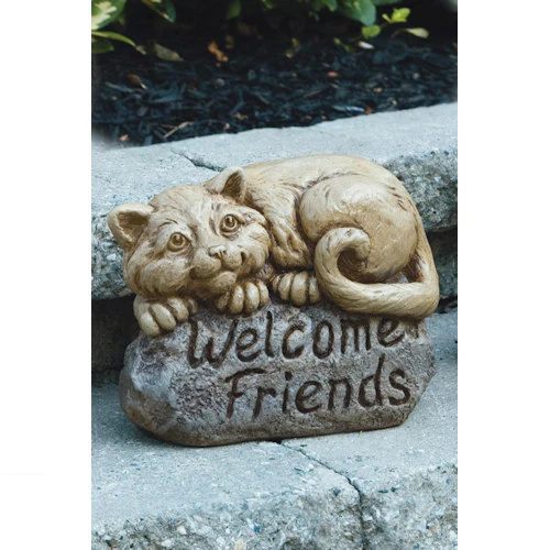 Welcome Friends Felix Cat Sculpture - Image 2