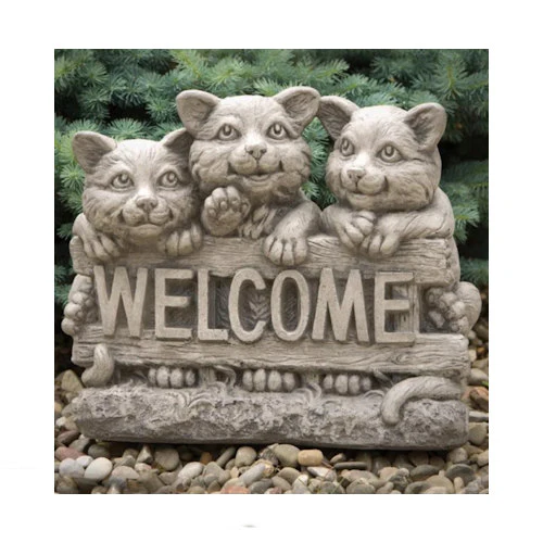 Welcome Kittens Sculpture 13" High - Image 2