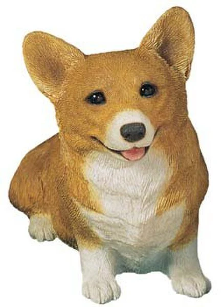 Welsh Corgi Pembroke Red/wht Dog Statue