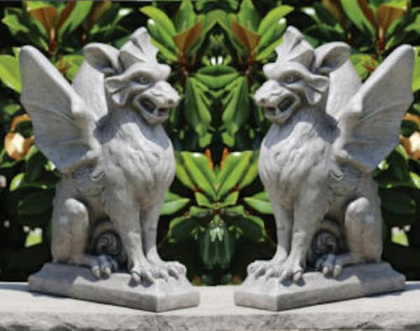 West End Gargoyles Statues of Two 21" Tall